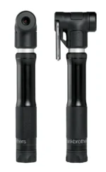 Crankbrothers Sterling S Handpumpe mit Rahmenhalterung, Midnight Edition, schwarz