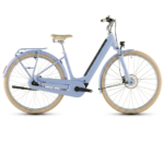 Cube Aruba Hybrid 600 Easy Entry (2026) | E-Citybike | Blumentürkis und Creme